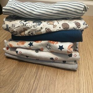 Baby Boy Swaddle Blankets (8) Sports, Striped, Stars, Football